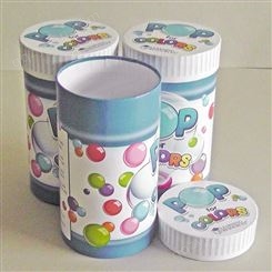 儿童玩具礼品纸筒定制LOGO 圆形包装硬纸罐 牛皮纸创意食品纸筒