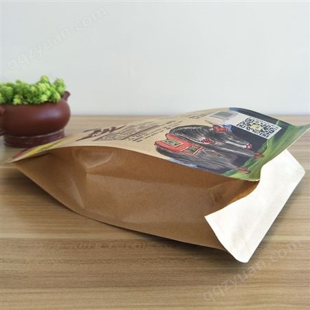 华普世牛肉干包装袋 自立自封拉链食品袋 牛皮纸八边封袋