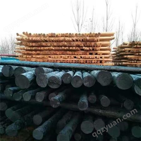 恒瑞盛 防腐油木杆 油木杆 6米 8米 规格齐全