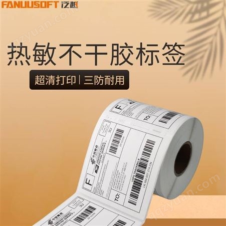 热敏纸不干胶标签定制 防水耐刮快递单 泛越 定制尺寸