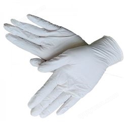 9寸蓝色白色丁晴手套  无尘防护防水防油无粉手套  耐磨手套