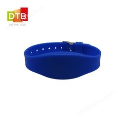 DTB 开环可调节表扣型HF高频M1手腕带 健身房防水RFID硅胶腕带