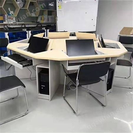可定制智学校园厂家定制翻盖式电脑桌 防盗电脑桌