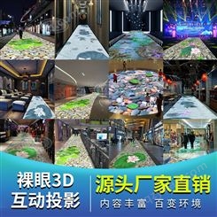 LED墙面地砖屏投影技术 鱼儿游动3D立体鱼素材 广州番禺全息互动投影厂家