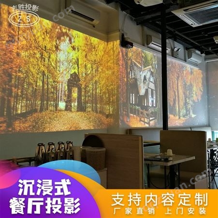 全息投影设备 AR感应互动系统 沉浸式主题餐厅地墙面投影
