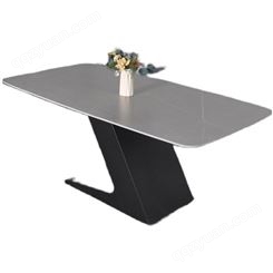 鼎富DF133岩板餐桌椅组合6人吃饭桌子现代简约餐桌
