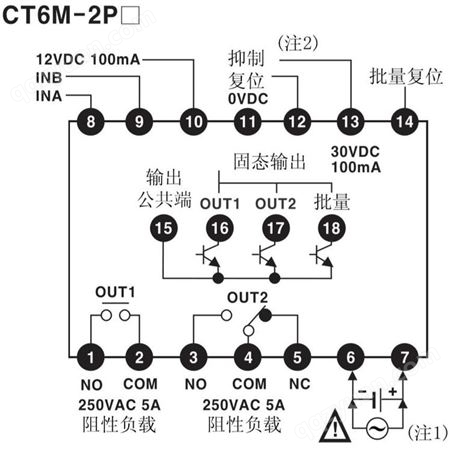 进口72mm六位计数器CT6M-2P奥托尼克斯6位数库存现货代理商