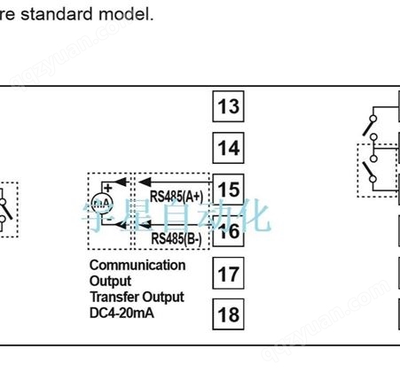 485通讯Modbus输出双排显示温控表TX4M进口模拟量温度控制器