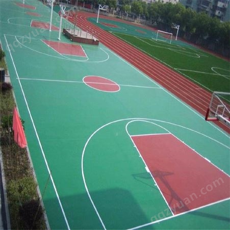 新国标硅PU球场材料 篮球运动场地 多色可选 招源体育