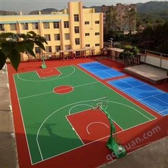 广西北海市学校小区丙烯酸篮球场地铺装价格、包工包料、质量好