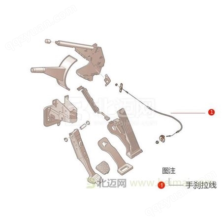 【两鼎两】 海马汽车 S5 2017款 强动力版 1.5T 手动豪华型 手刹拉线(手刹绳、驻车拉线、刹车拉索)