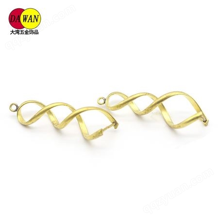 螺旋型双用小饰品 耳环吊坠双用 金色电镀三层螺旋吊坠耳环