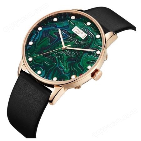 时间之旅手表简约时尚电波表自动对时蓝宝石表盘2021新款防水电波表 军绿色