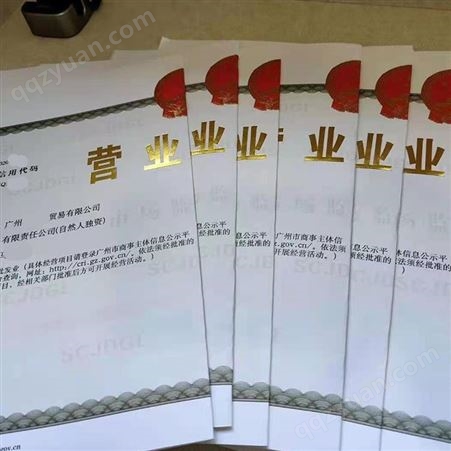 广州公司注册工商营业执照电工商执照年检记账报税服务