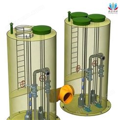 陕西预制泵站 玻璃钢地埋式泵站 污水提升预制泵站  雨水提升泵