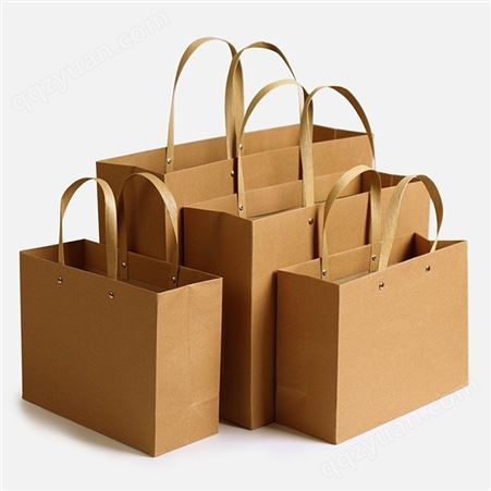 加厚纸袋 牛皮纸纸袋 购物手提袋销售 纸袋定制批发厂家 覆膜纸袋包装