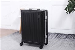 联好 28寸多功能旅行箱 黑色铝框PC拉杆箱 旅行收纳箱行李箱生产