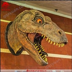 大型恐龙头模型墙装饰恐龙头仿真恐龙头玻璃钢美陈恐龙
