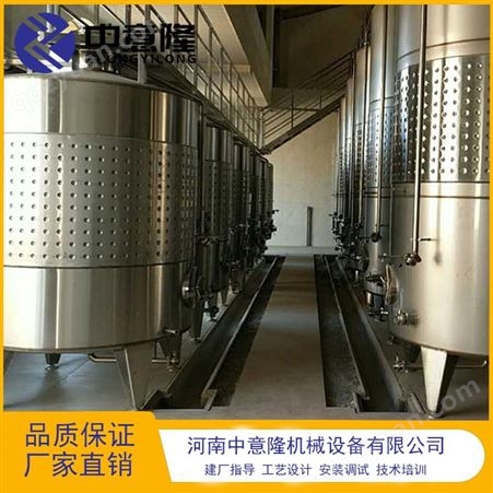 工艺技术 水果发酵饮料生产线设备 316材质饮料发酵罐 中意隆机械