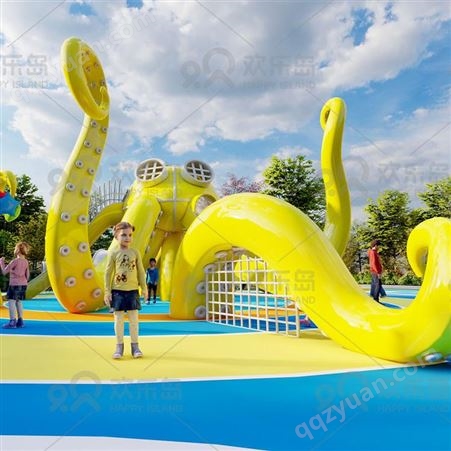 章鱼滑梯厂家可定做 大型章鱼儿童游乐设备规划设计儿童乐园方案
