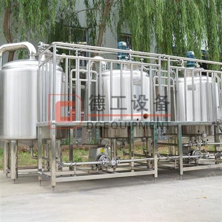 德工设备 日照冷却系统 2000L 罐与冷却器 发酵啤酒罐