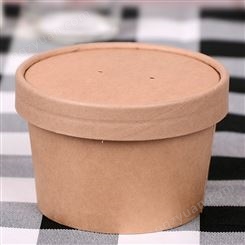 牛皮纸汤桶 可搭配标签封口 现货起订量小