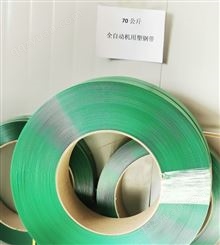 厂家直供绿色PET塑钢打包带1608塑料包装热熔手工塑钢带