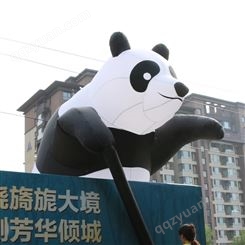 充气功夫熊猫卡通气模爬墙熊猫卡通公仔商场地产美陈装饰布景