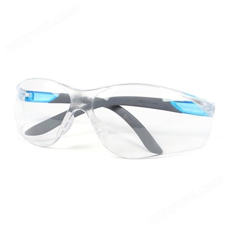 霍尼韦尔S300L 300310通用灰蓝色镜架 透明镜片 防雾防护眼镜