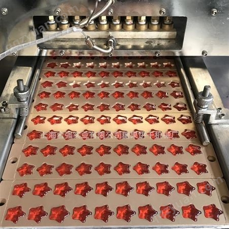 上海合强供应五角星软糖模具 小型软糖浇注机 HQ-50型糖果生产线