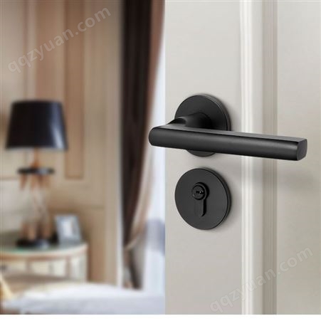 赣州批发房间门锁室内卧室房门锁家用卫生间木门黑色把手通用型锁具