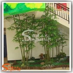 西安仿真竹子景观批发 园林塑料假竹子景观定制厂家