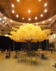 仿真银杏树 酒店大堂金色树 假银杏树 黄色叶仿真树 玻璃钢假树