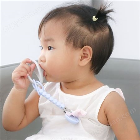 科安供应一体式纯硅胶安抚链 婴儿用品硅胶防掉链 食品级奶嘴夹