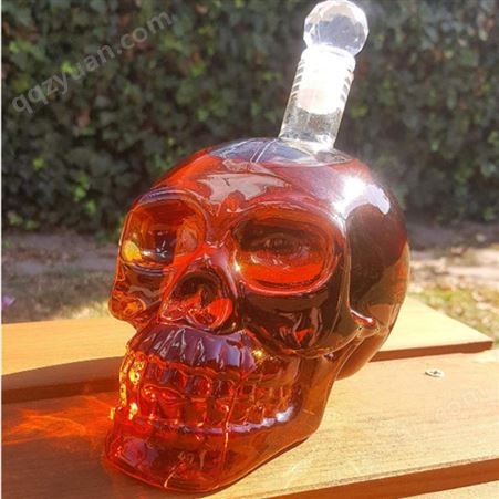 骷髅头酒瓶  创意酒瓶   玻璃骷髅酒杯   葡萄酒红酒瓶   自酿酒瓶泡酒瓶   酒具