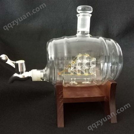 青梅酒瓶  玻璃酒桶  磨砂口参酒瓶  红酒醒酒器  吹制工艺酒瓶  个性玻璃瓶