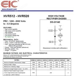 美国EIC代理HVR516高压整流二极管1600V 5.0A