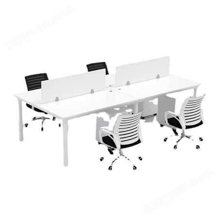职员桌办公桌椅组合白色员工桌简约现代职员桌4/6/8人位 办公家具