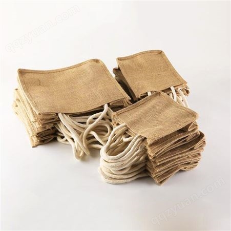 富源工厂可定制图案亚麻购物袋手提棉绳结实耐用购物袋
