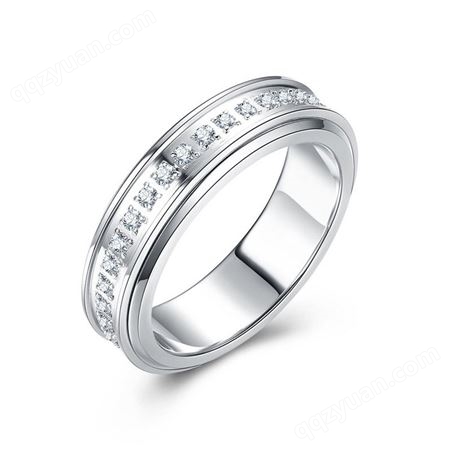今泊二｜饰品厂家生产斜面满钻轻奢时尚戒指指环 欧美个性时尚戒指指环