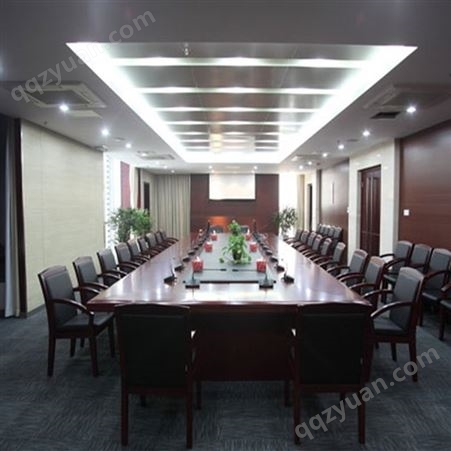 厂家直供新款办公室会议桌长桌 现代长方形实木桌子 天津红祥通达直供