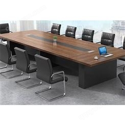 厂家直供新款办公室会议桌长桌 现代长方形实木桌子 天津红祥通达直供