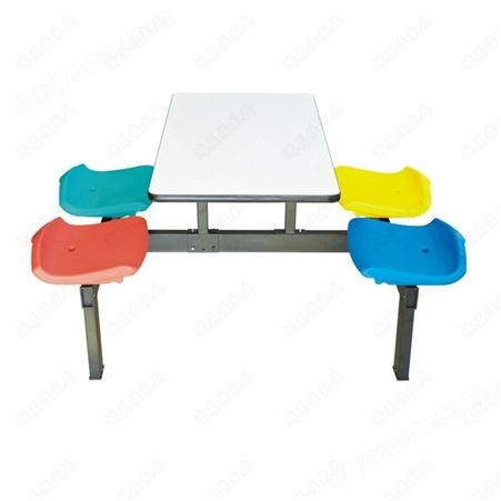 广东工厂定制四人位加厚中空板座椅靠背公司饭堂食堂餐厅员工餐桌椅